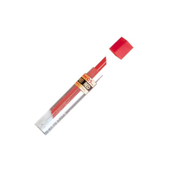 Imagem de Tubo Mina Grafite Hi-polymer Super Pentel 0.5Mm Vermelho com 12 Un.