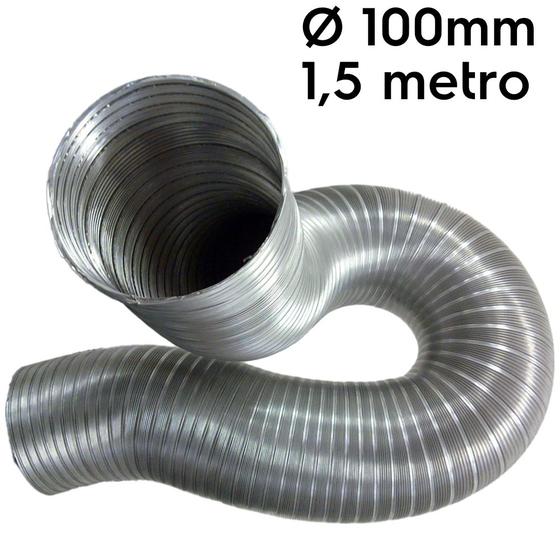 Imagem de Tubo Semi Rígido em alumínio 100mm com 1,5m