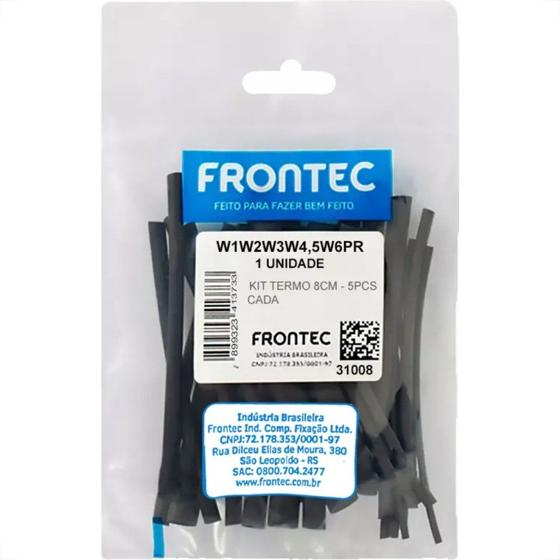 Imagem de Tubo Termocontratil 80Mm Kit Com 25 Pecas 5 Diametros Preto - W1W2W3W4,5W6Pr