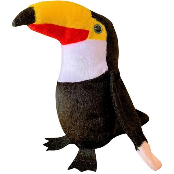 Imagem de Tucano de Pelúcia Preto Safári 24 cm Antialérgico