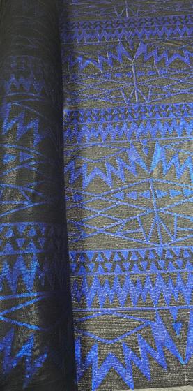 Imagem de Tule com Paetê Saara Bordado Bicolor Preto com Azul