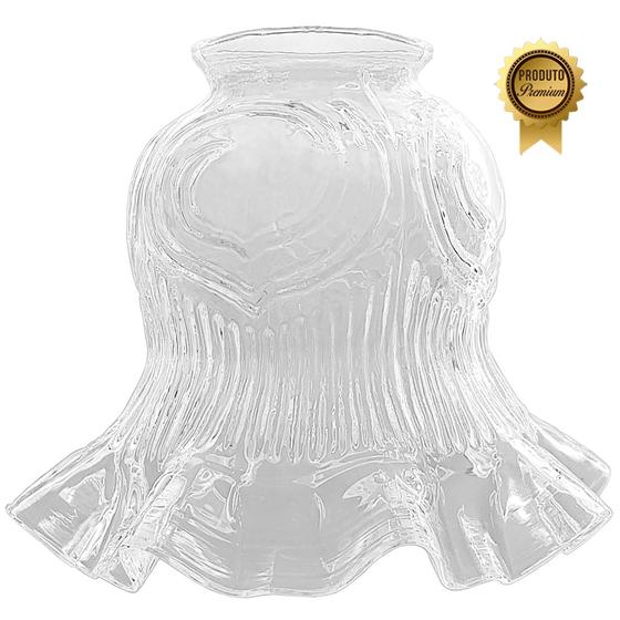 Imagem de Tulipa Caracol Com Colar Transparente P/ Pendente Lustre