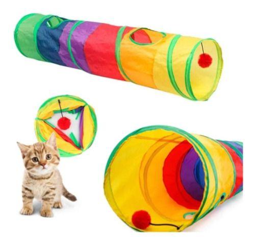 Imagem de Túnel De Gato Brinquedo Interativo Pet  Labirinto Dobrável