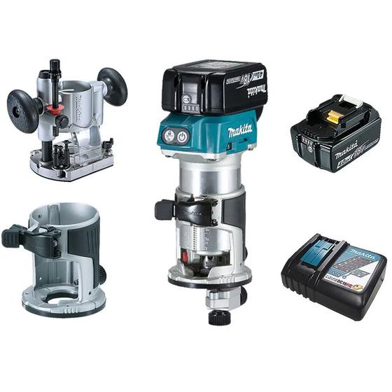 Imagem de Tupia a bateria 18v com 3 bases - drt50rmjx2 - makita