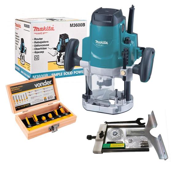 Imagem de Tupia Coluna Makita Mt 1650W M3600B Profissional 12Mm 110V