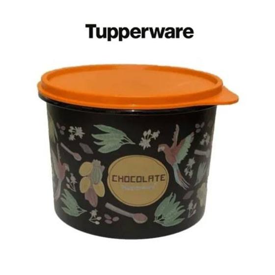 Imagem de Tupper caixa floral chocolate 1,7 litros da tupperware 