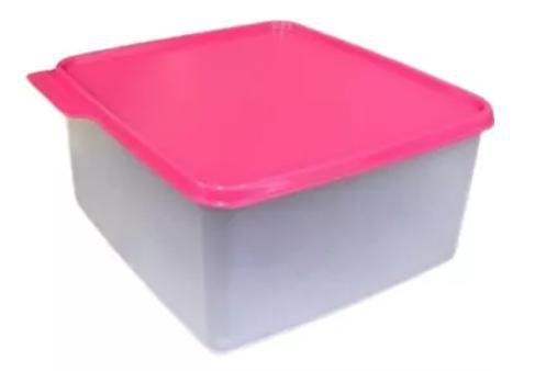 Imagem de Tupperware  Basic Line 2,5l Caixa Quadrada Cor Rubine Translúcida