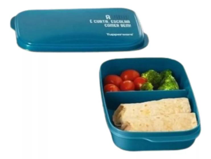 Tupperware Basic Line Slim Com Divisórias 590ml Imagem de Tupperware Basic Line Slim Com Divisórias 590ml