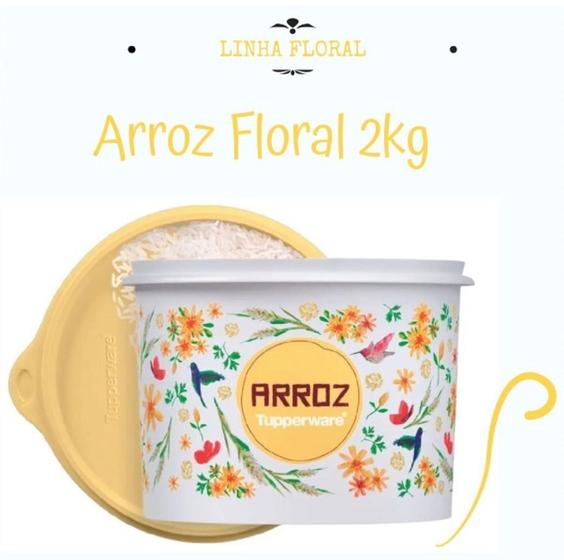 Imagem de Tupperware Caixa Arroz Floral 2kg