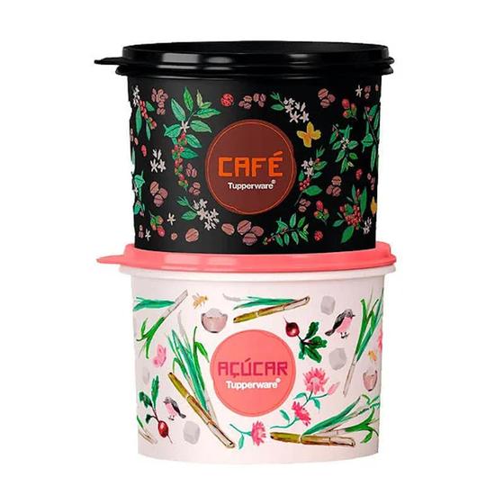 Imagem de Tupperware Caixa de açúcar 1,4 kg + Café 700g Floral