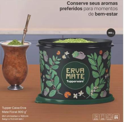 Imagem de Tupperware Caixa Erva Mate Floral 900g