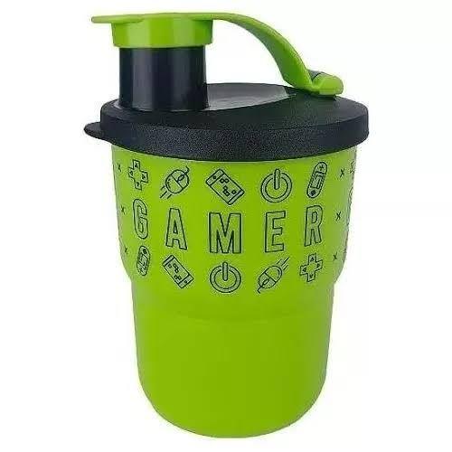 Imagem de Tupperware Copo Infantil Com Bico 225ml Gamer Verde. 