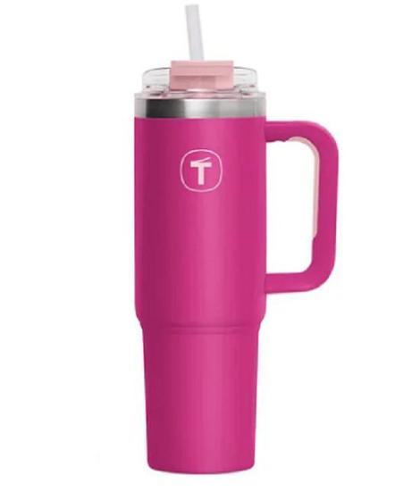 Imagem de Tupperware Copo Térmico Big T com canudo 1,1L Rosa