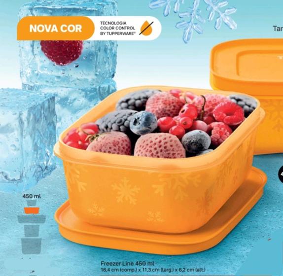 Imagem de Tupperware Freezer Line 450ml Laranja
