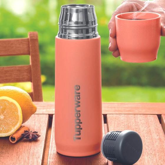 Tupperware Garrafa Tupp Térmica Portátil 520ml Laranja Menor preço em Tupperware Garrafa Tupp Térmica Portátil 520ml Laranja