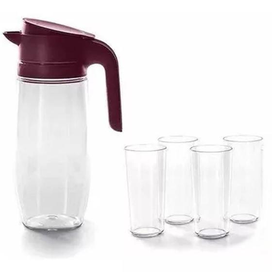 Imagem de Tupperware Jarra Clear 1,7L + 4 Copos 400ml