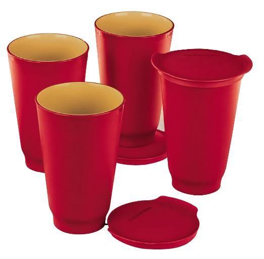Imagem de Tupperware Kit 4 Copos Natal 450ml