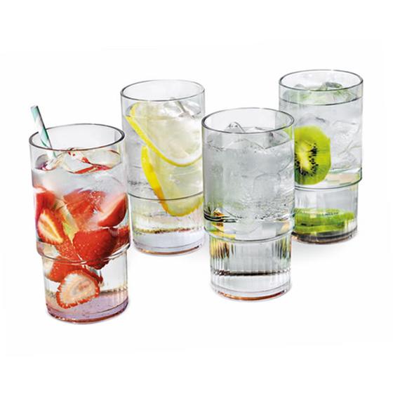 Imagem de Tupperware kit 4 Copos Premier 410 ml Transparente