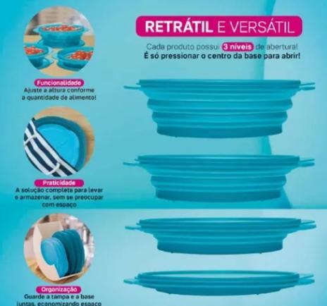 Imagem de Tupperware Mini Max 2 LT Azul Retratil