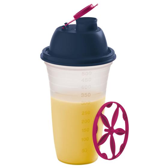 Imagem de Tupperware Quick Shake II 500ml Tampa Preta e Púrpura