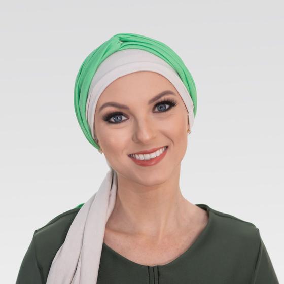 Imagem de Turbante Bege e Tiara de Argolas na cor desejada