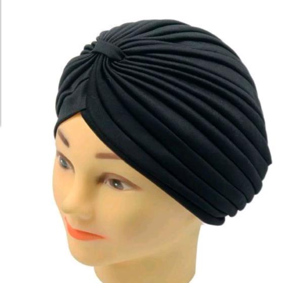 Imagem de Turbante Chapéu Feminino Indiano Elástico Fechado Estiloso