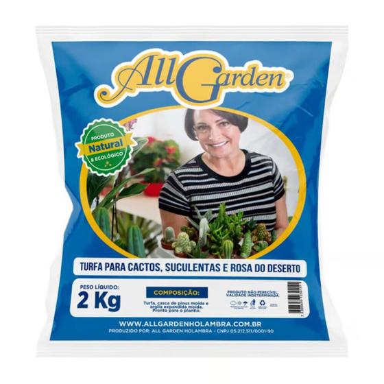 Imagem de Turfa para Cactos e Suculentas de 2 Kilos - ALL GARDEN