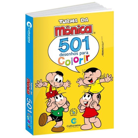 Imagem de Turma Da Mônica Livro Para Colorir 501 Desenhos Infantil