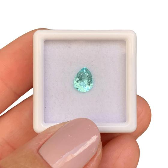 Imagem de Turmalina Paraíba Blueish Neon Gota Pera 0,81ct