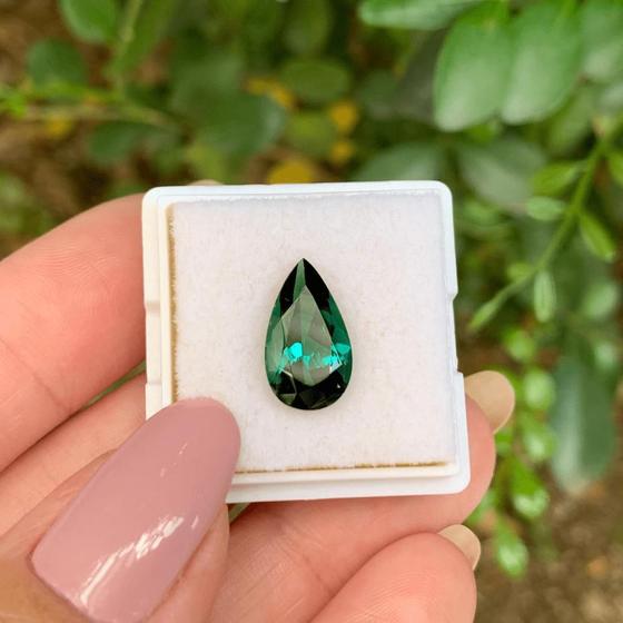 Imagem de Turmalina Verde Azulada Pirineu Gota 3,02ct