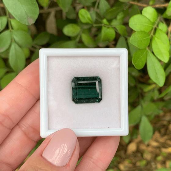 Imagem de Turmalina Verde Azulado EmeraldCut 12,38ct