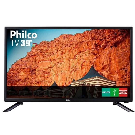 Imagem de TV 39" LED Philco PTV39N91D HD com Conversor Digital, 2 HDMI, 2 USB, Som Surround, 60Hz