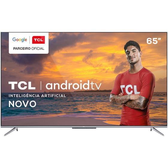 Imagem de TV 65 Polegadas TCL LED Smart 4k Android Comando de Voz 65p715