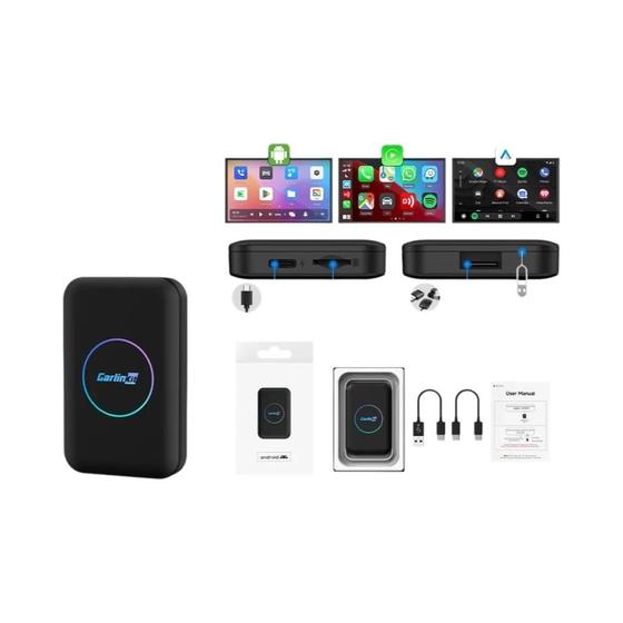 Imagem de TV Box Android 10 com Carplay - Quad-core 3+32GB - Smart TV Box com Android Auto e Netflix