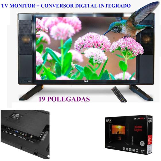 Tv Led 19 Bak Bk-1950 Hd Com Hdmi Usb+ Conversor Digital Integrado e Adaptador para Veículos 12V Menor preço em Tv Led 19 Bak Bk-1950 Hd Com Hdmi Usb+ Conversor Digital Integrado e Adaptador para Veículos 12V