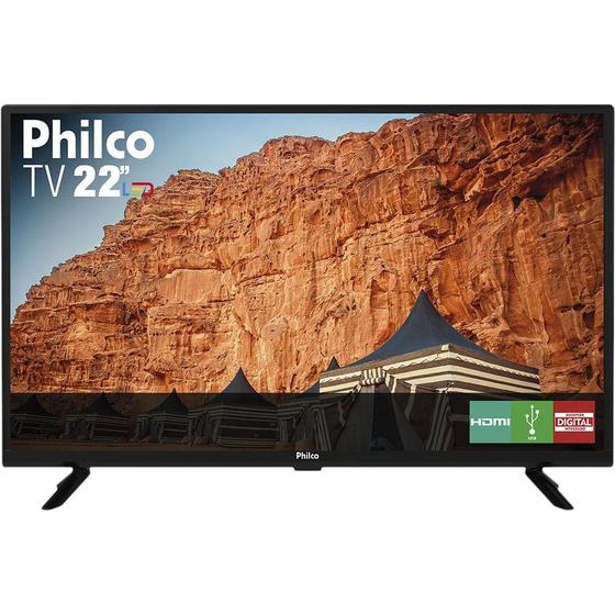 Imagem de TV LED 22" Philco PTV22G50D, Conversor digital integrado, 2 HDMI, 1 USB, 60Hz - Preto