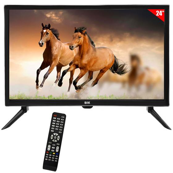 Imagem de TV LED 24" BAK BK-24D Full HD HDMI / USB com Conversor Digital