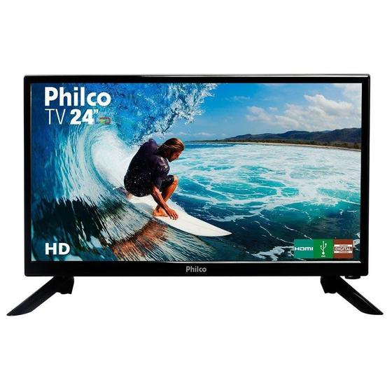 TV LED 24" Philco PH24N91D HD com 1 USB, 1 HDMI, Conversor Digital ...