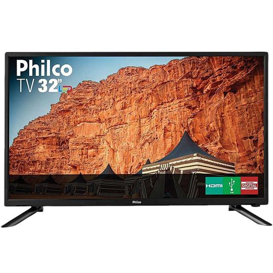 Imagem de TV LED 32" Philco PTV32F10D Conversor Digital HD 2 HDMI 1 USB Preta