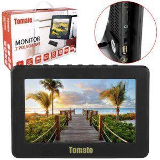 Imagem de TV Portatil LED Monitor TV Digital 7 POL Micro SD com ANTENA7 MTM-707 Tomate