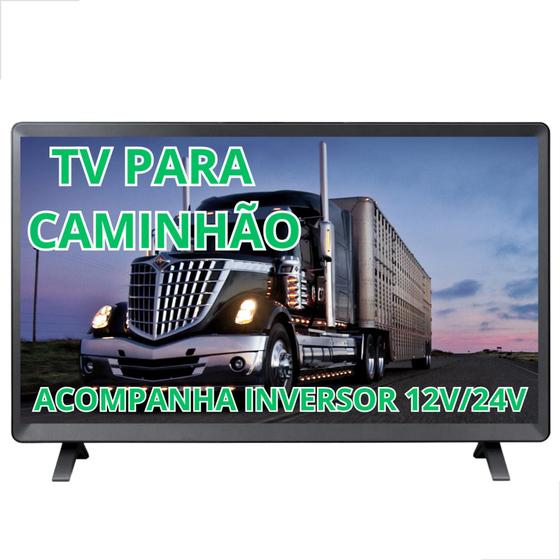 Imagem de Tv Smart 24pol Wifi C/ Inversor 12v/24volts Caminhão Carreta Motor Home