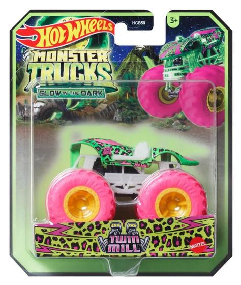 Imagem de Twin Mill Brilha Escuro Monster Truck - Mattel HCB50-HVH80