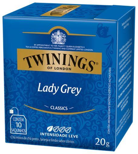 Imagem de Twinings of london sabor lady grey 20g - 10 saquinhos