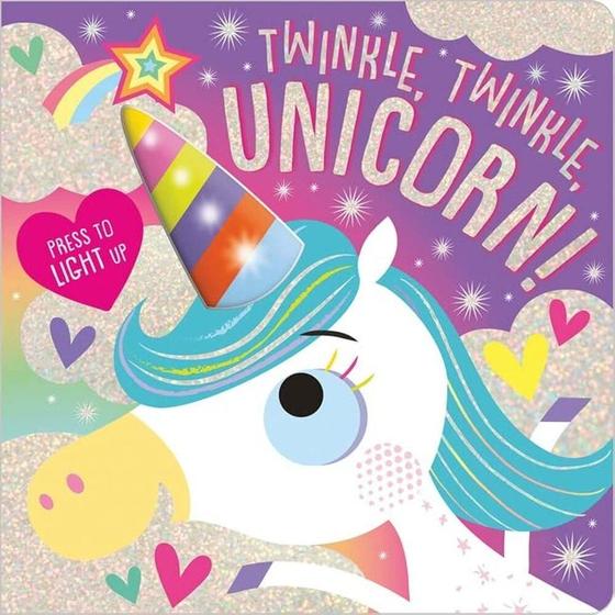 Imagem de Twinkle, Twinkle, Unicorn! - Board Book With Flashing Horn On Every Spread - Make Believe