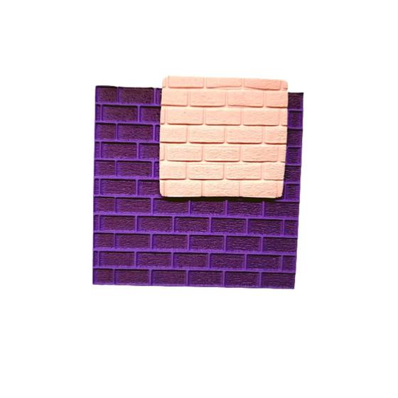 Imagem de TX02 Marcador textura pasta americana biscuit confeitaria Tijolo