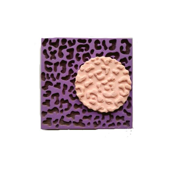 Imagem de TX14 Marcador textura pasta americana biscuit confeitaria leopardo