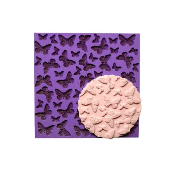 Imagem de TX23 Marcador textura pasta americana biscuit confeitaria borboletas