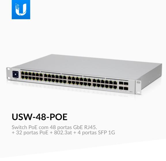 Imagem de Ubnt usw-48-poe unifi switch 48p gigabit 4p sfp 1g poe+195w