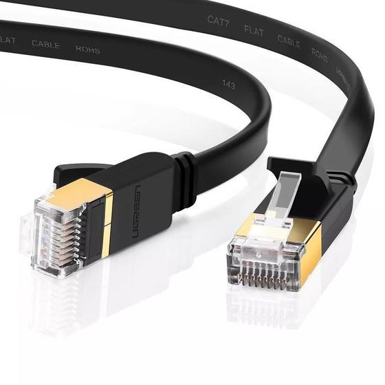 Imagem de Ugreen Cat 7 U/Ftp Lan Cable Flat Design 5M Black 11263