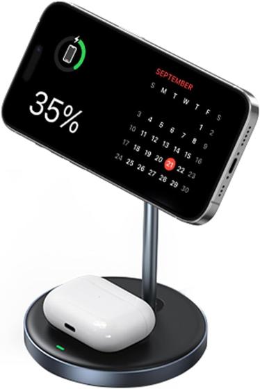 UGREEN suporte Carregador sem fio ( 2 Em 1 ) Qi 15W 7,5W indução Magnético (com cabo USB-C 1M) Menor preço em UGREEN suporte Carregador sem fio ( 2 Em 1 ) Qi 15W 7,5W indução Magnético (com cabo USB-C 1M)